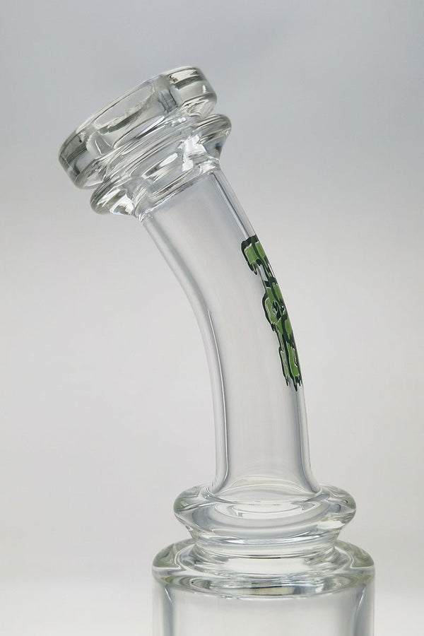 8 Inch Double Tree Arms Perc Small Dab Rig Bent Neck bong Black Lip  Mouthpiece water pipe